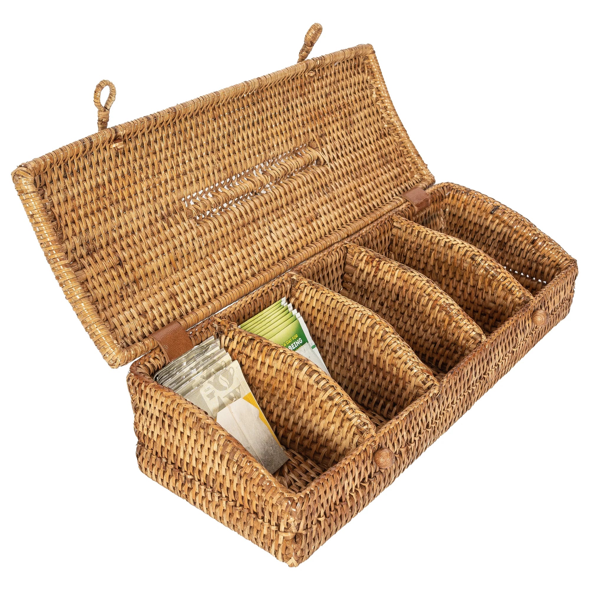 Wicker Tea Storage Box - Dear Keaton