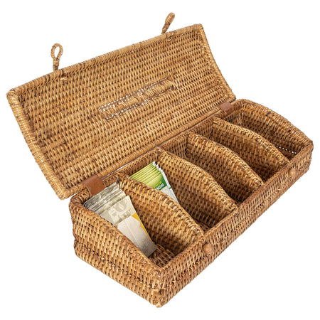 Wicker Tea Storage Box - Dear Keaton