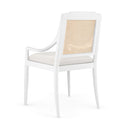 Aiden White Arm Chair Back