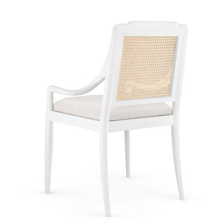 Aiden White Arm Chair Back