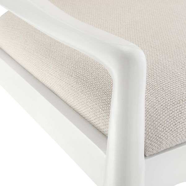 Aiden White Arm Chair Closeup