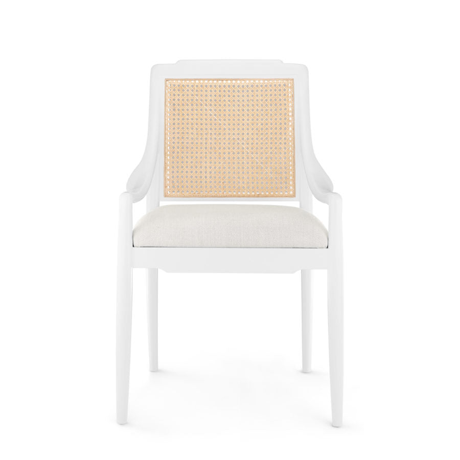 Aiden White Arm Chair