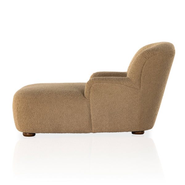 Kade Camel Chaise Side View