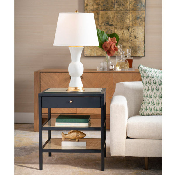 Andrea Midnight Side Table Styled