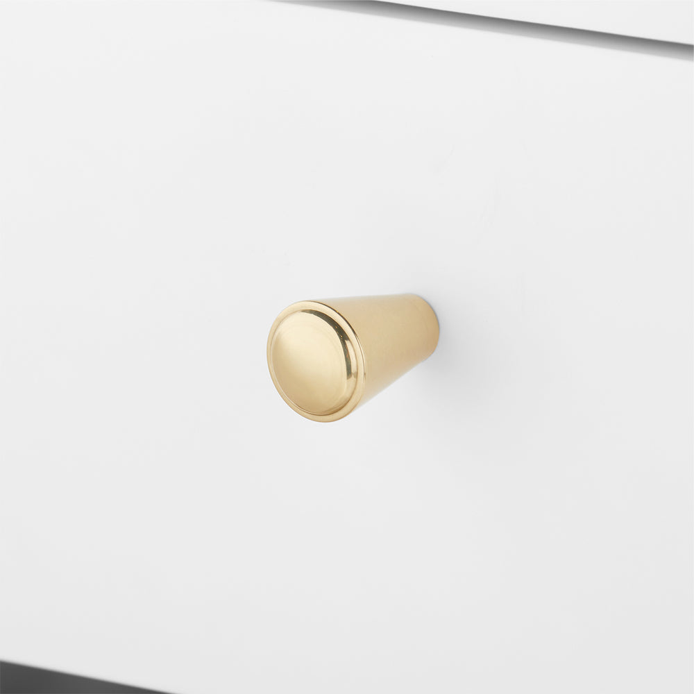 Andrea White Side Table Hardware