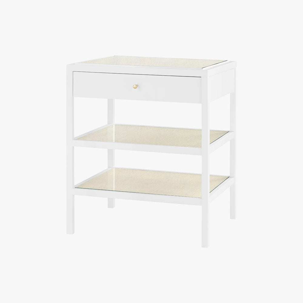 Andrea White Side Table