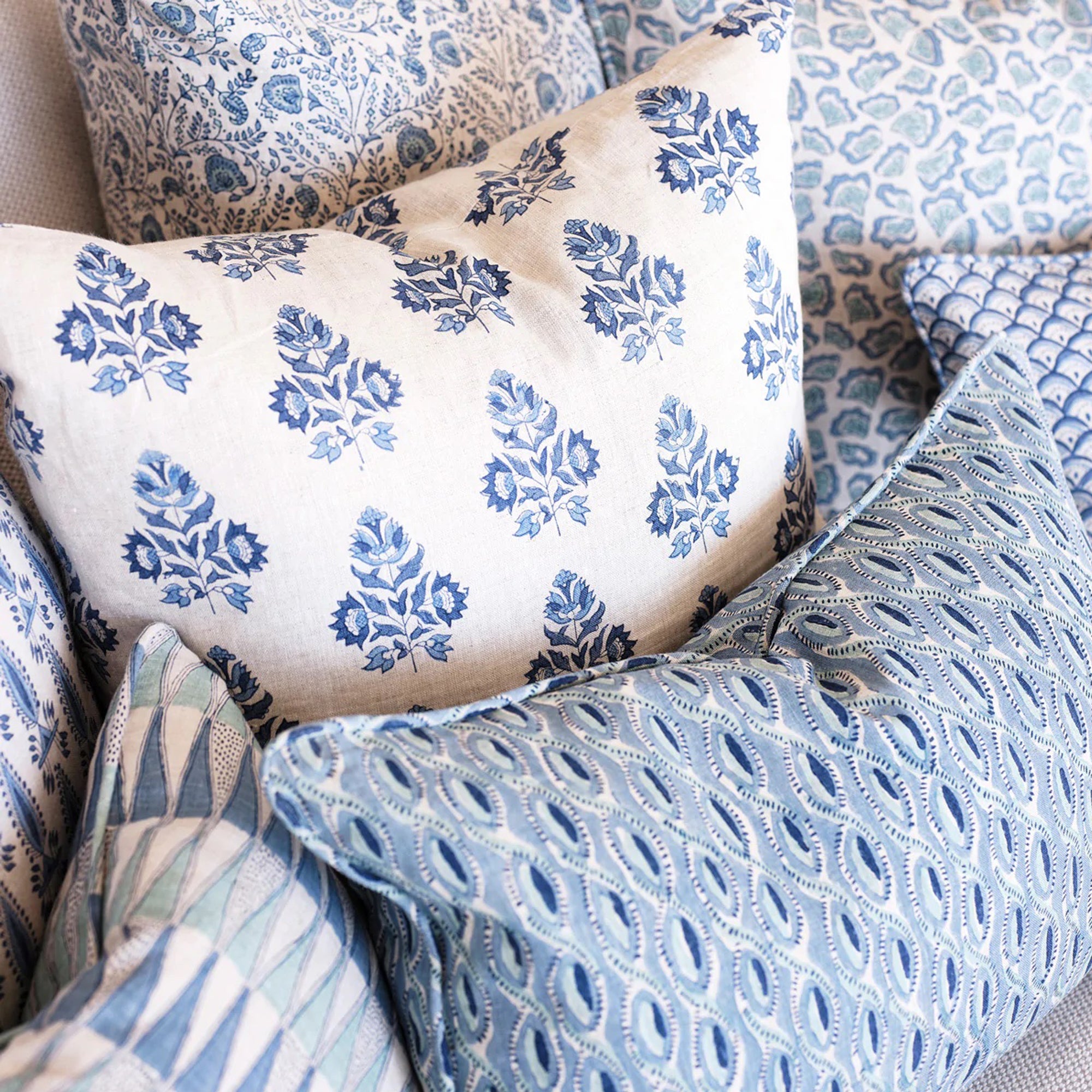 Ankara Riviera Pillow Cover Styled