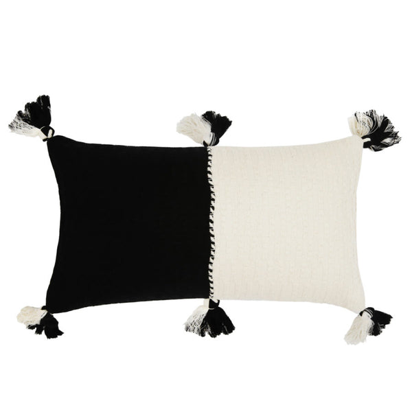 Antigua Black Colorblock Lumbar Pillow