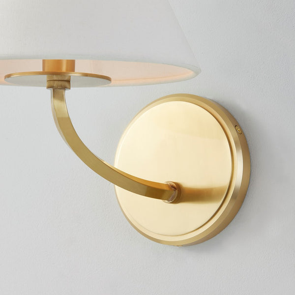 Stacey Wall Sconce Aged Brass Closeup