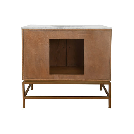 Bassett Burl Wood Vanity Back View