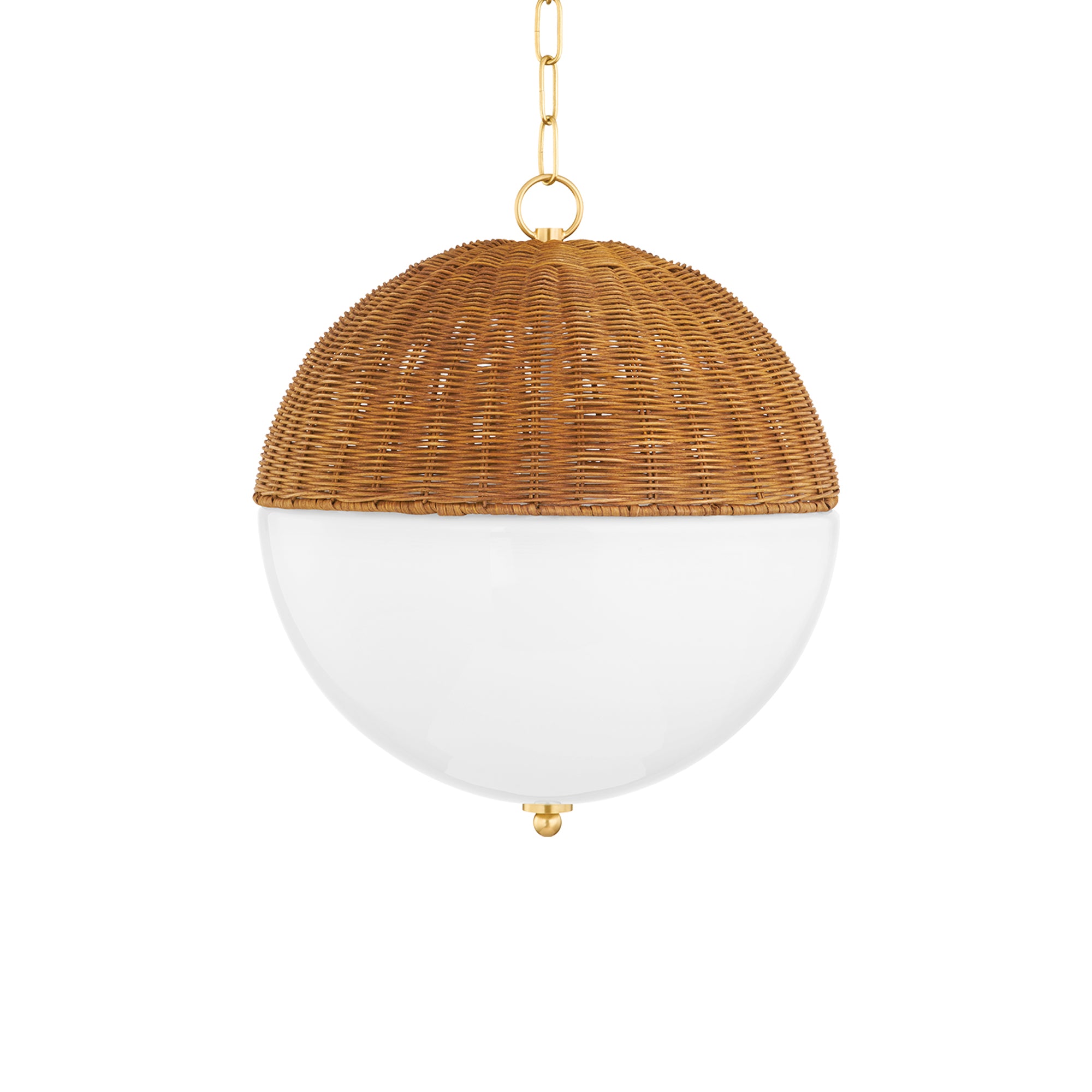 Beau Rattan Globe Pendant by Dear Keaton