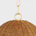 Beau Rattan Globe Pendant Close Up