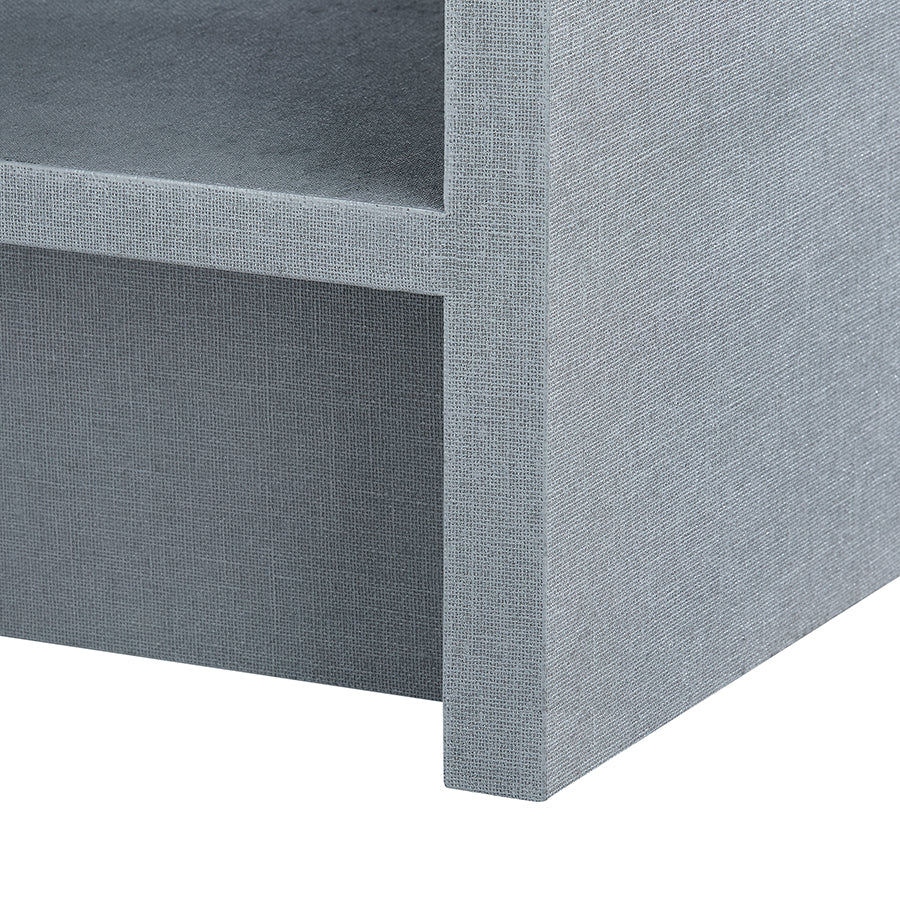 Blaine Grey Textured Linen Side Table Detail