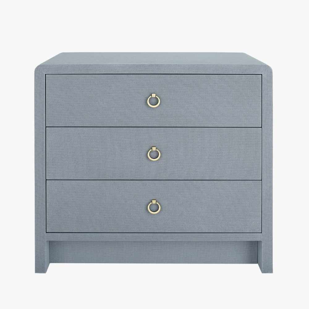 Blaine Grey Three Drawer Nightstand by Dear Keaton