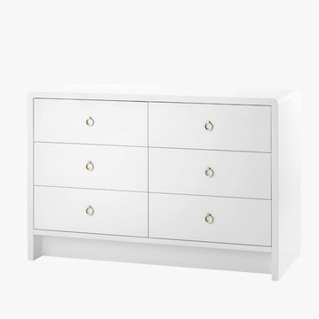 Blaine White Dresser - Lacquered Wood Bedroom Furniture - Dear Keaton Blaine White Dresser - Lacquered Wood Bedroom Furniture - Dear Keaton