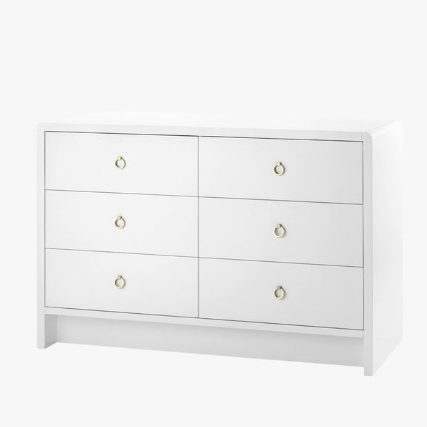 white dresser drawers Blaine White Dresser - Lacquered Wood Bedroom Furniture