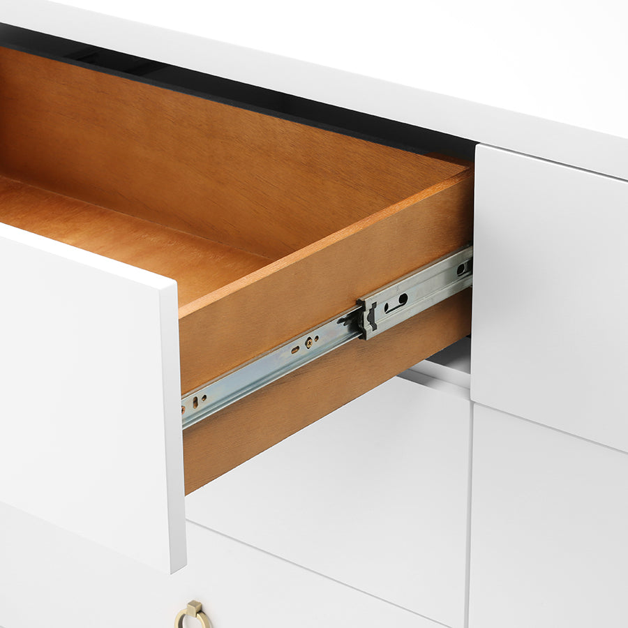 Blaine White Dresser Drawer Detail