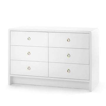 Blaine White Dresser - Lacquered Wood Bedroom Furniture Blaine White Dresser - Lacquered Wood Bedroom Furniture