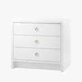 Blaine White Three Drawer Nightstand