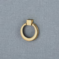 Blaine Grey Dresser Brass Round Hardware Detail