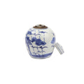 Blue and White Lidded Mini Jar