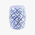 Blue Bamboo Garden Stool