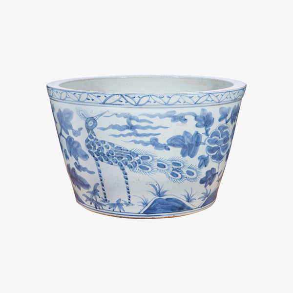 blue and white planter pots australia Blue Bird Basin Planter