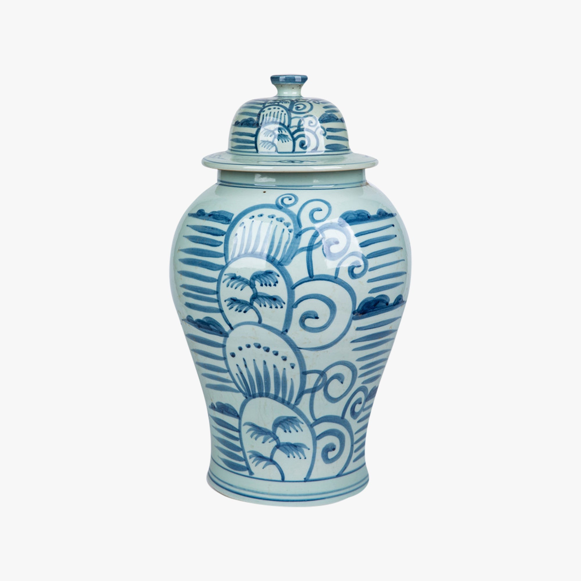 Blue & White Chinoiserie Ginger Temple Jar buy