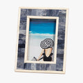 Blue Carved Bone Photo Frame