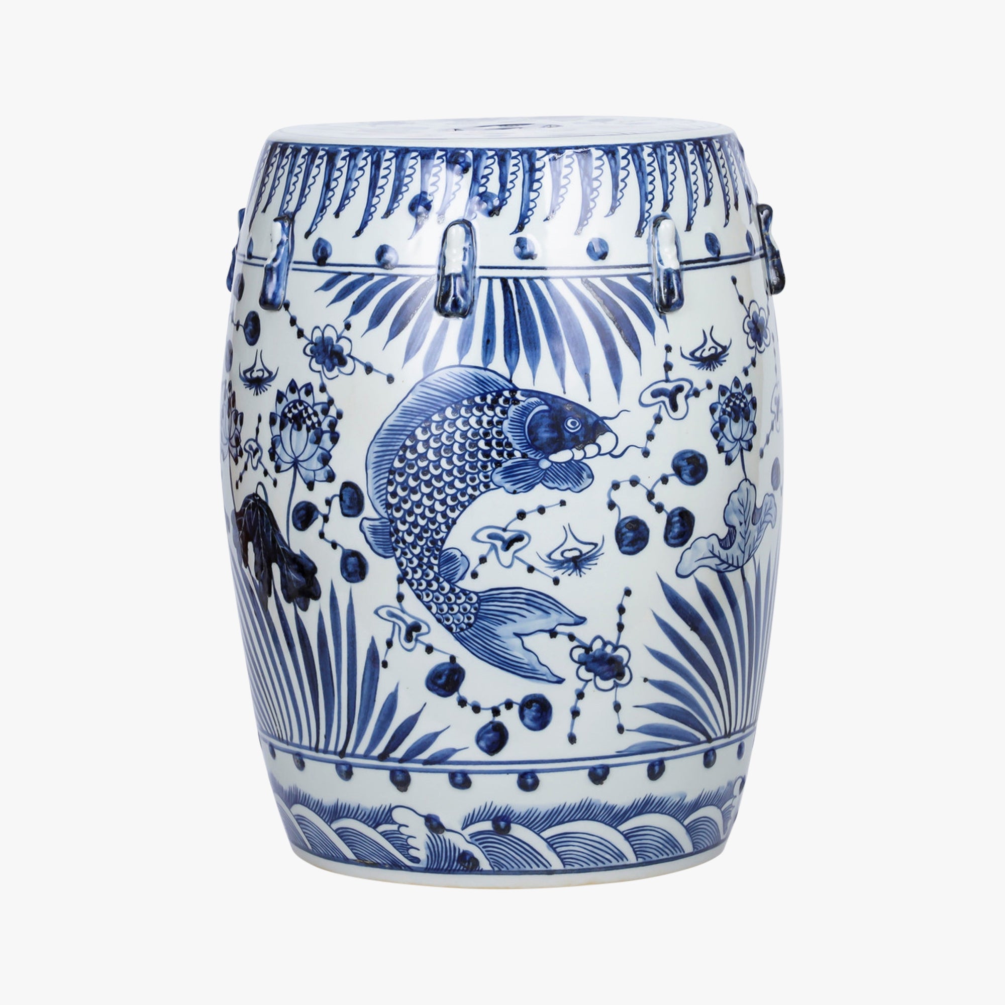 Blue Fish Garden Stool