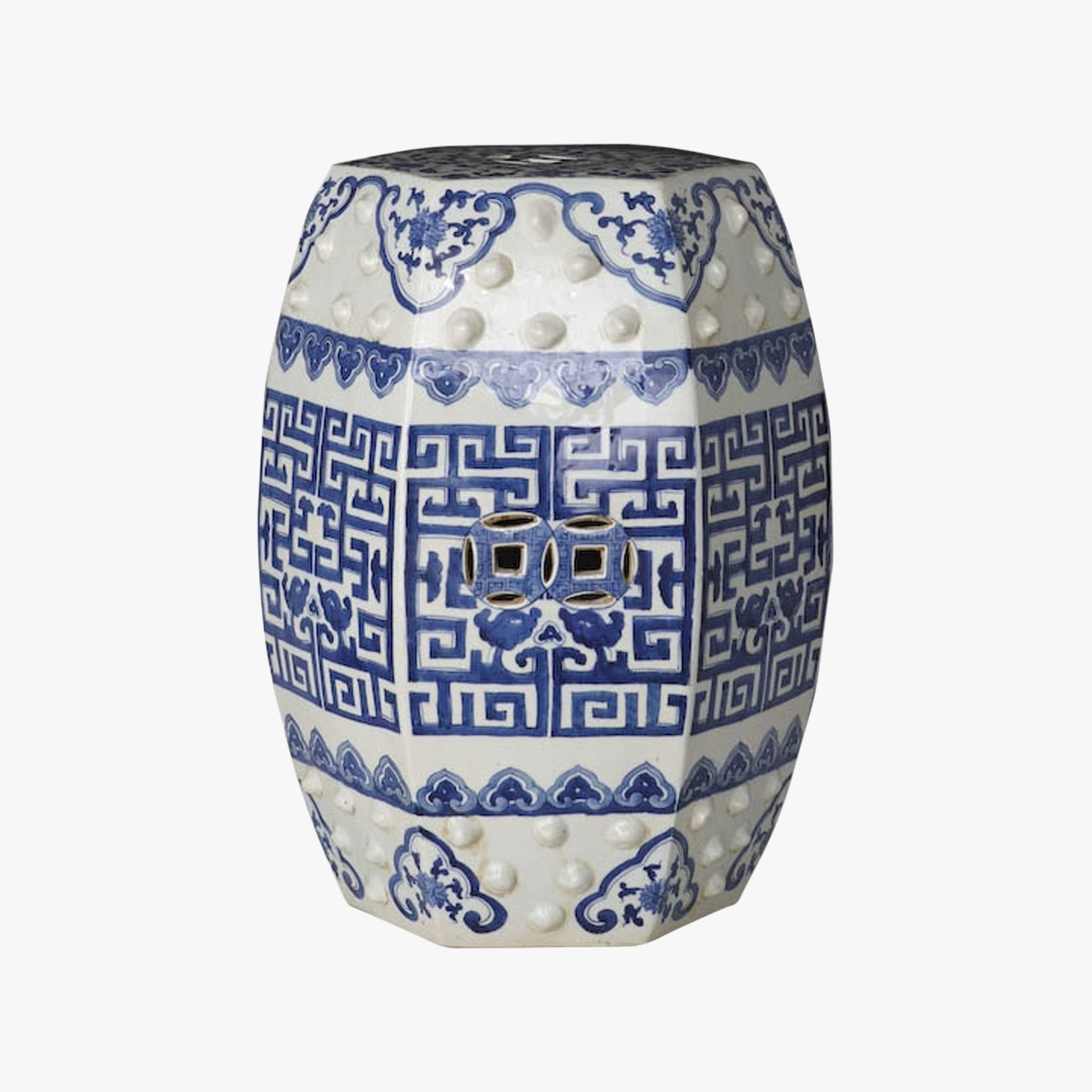 Blue Hex Garden Stool by Dear Keaton