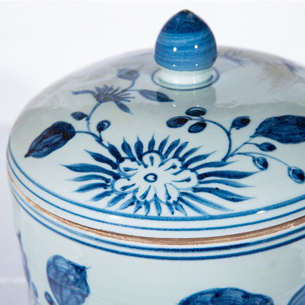 Blue Petal Tea Jar Close Up