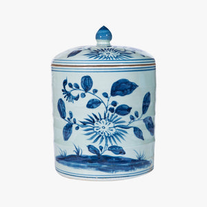Blue Petal Tea Jar