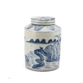 Blue Village Tea Jar Alternate View