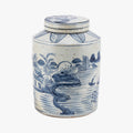 Blue Village Tea Jar