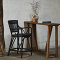 Blues Black Rattan Counter Stool Styled