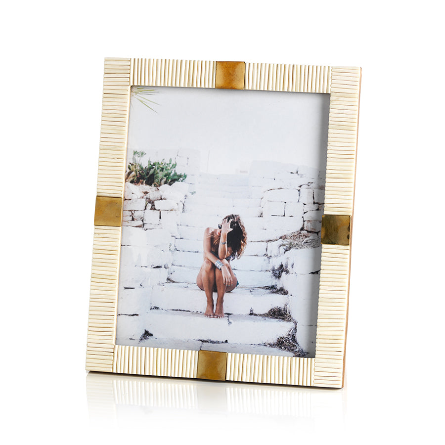 Bone and Brass Large Photo Frame