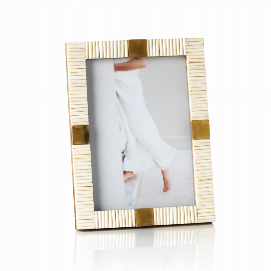 Bone and Brass Photo Frame
