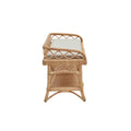 Boothbay Rattan Bench Side View - Beach House Furniture