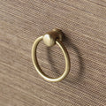 Brown Grasscloth Hardware Detail