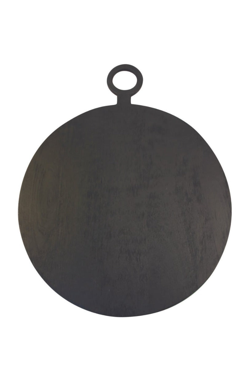 Brushed Black Round Wood Cutting Board