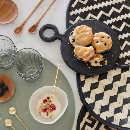 Brushed Black Mini Cutting Board Styled