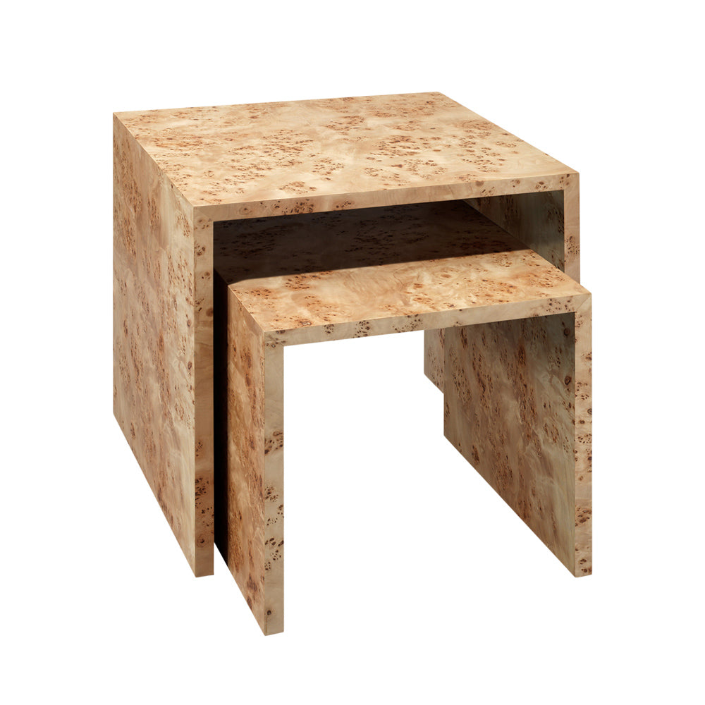 Burlwood Nesting Tables From Dear Keaton