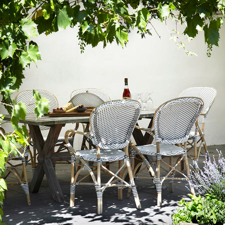 Cappuccino Dot Isabell Rattan Arm Chair Styled