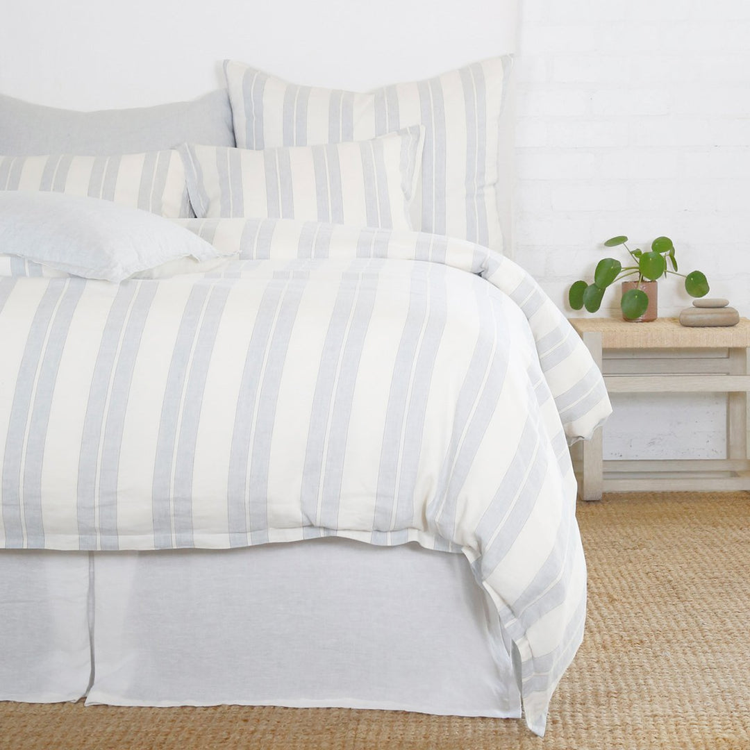 Carter Denim Stripe Bedding - Pom Pom at Home - Dear Keaton