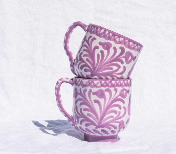 Casa Lilac Mugs Stacked