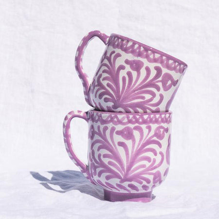 Casa Lilac Mugs Stacked