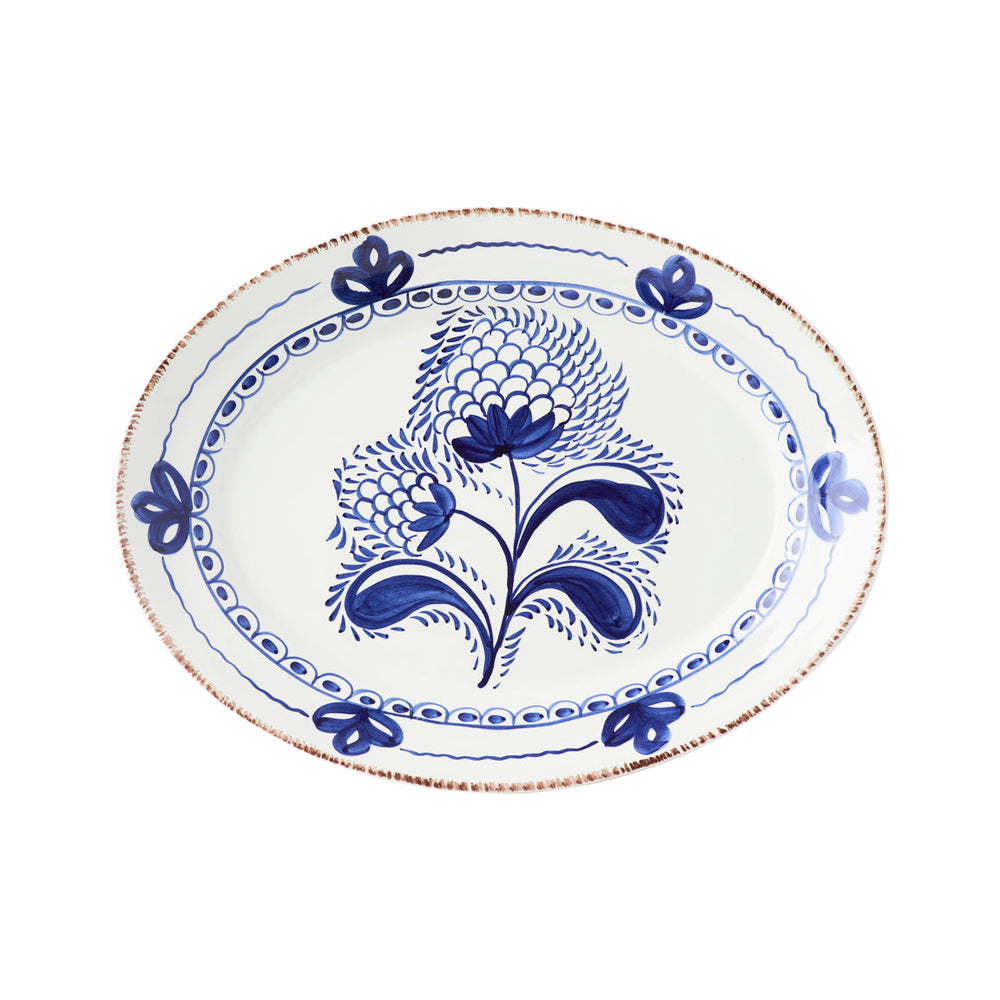 Casa Nuno Blue Platter - Hand Painted Dinnerware from Portugal