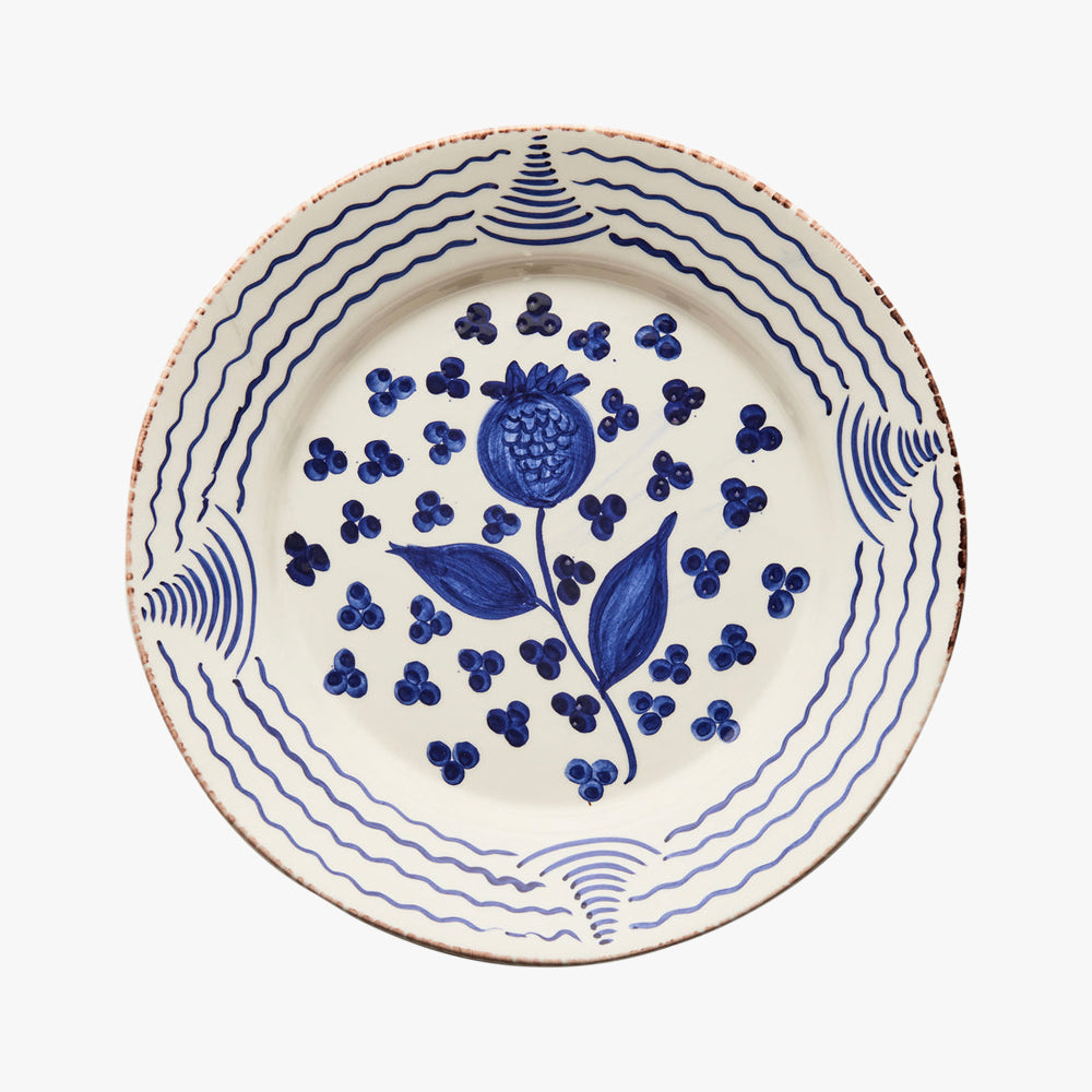 Casa Nuno Blue Pomegranate Plate