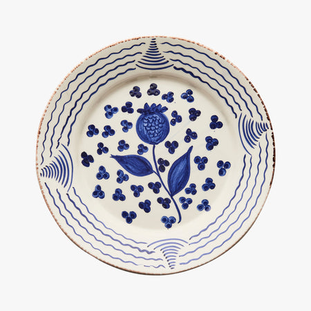 Casa Nuno Blue Pomegranate Plate